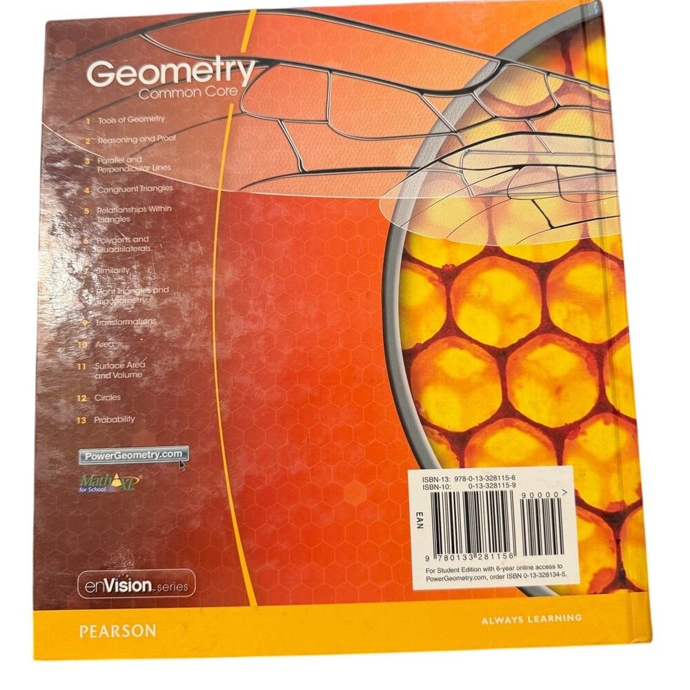 High School Math Geometry Student Edition Textbook Common Core - Picture 3 of 13